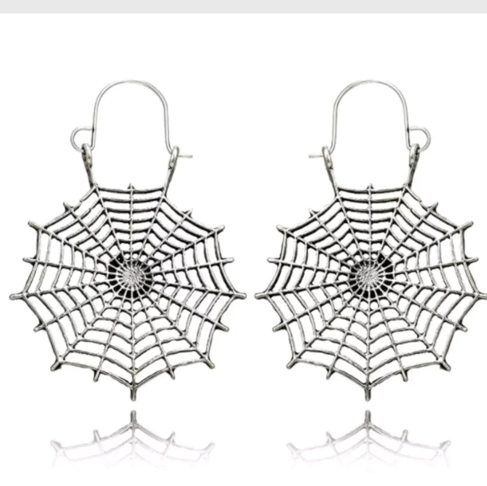 NEW INVENTORY Spider web steel earrings - Picture 4 of 4